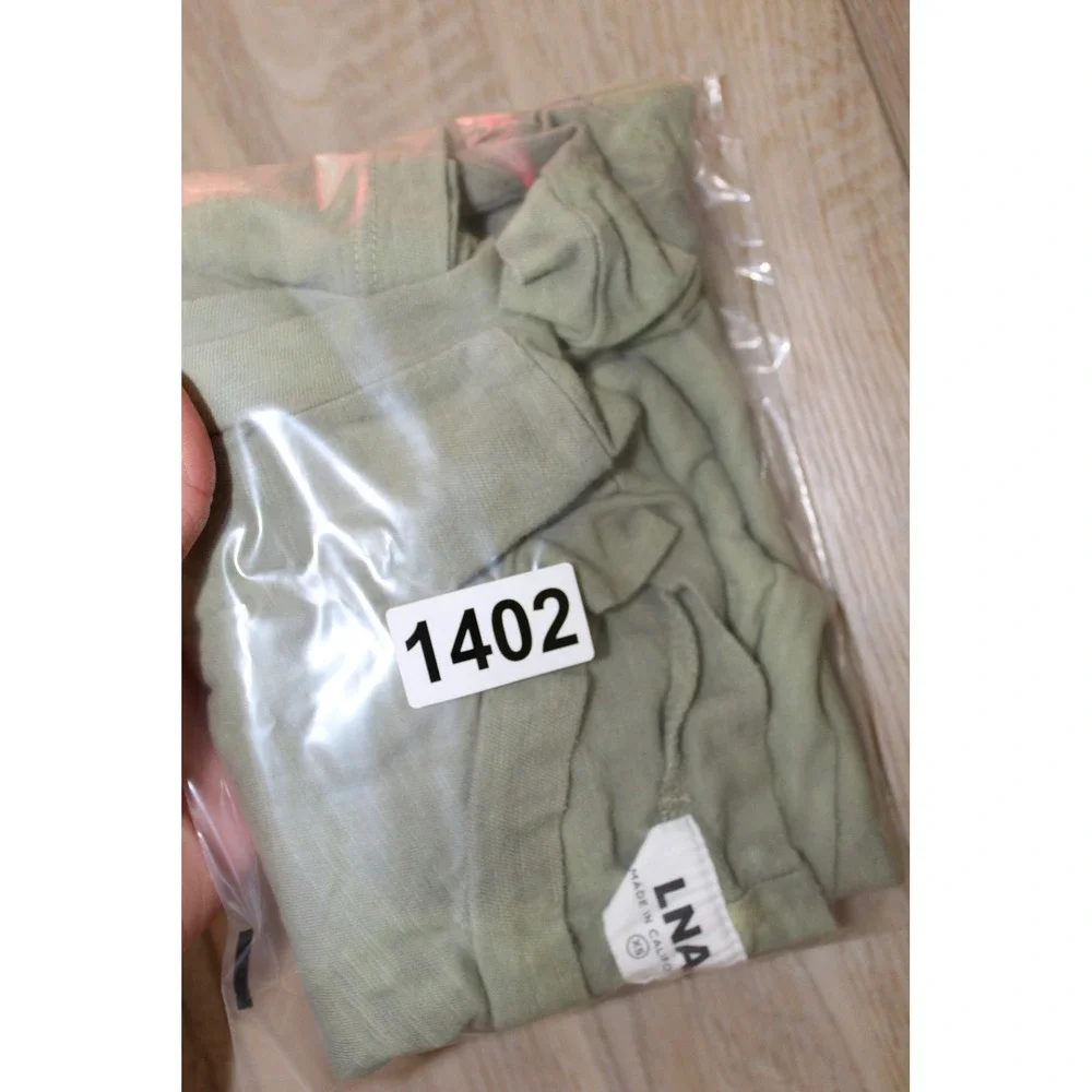LNA Olive Green Tie Dye Muscle Tank Top XS Cotton Slub Jersey Made in USA - Picture 7 of 7